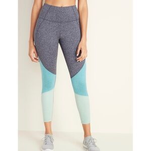 Old Navy High-Waisted Elevate 7/8-Length Color-Block Leggings